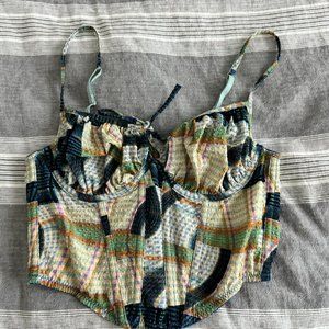 Out From Under Urban Outfitters Plaid Corset